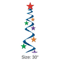 18 Piece Bulk Star Whirls Party multi-color