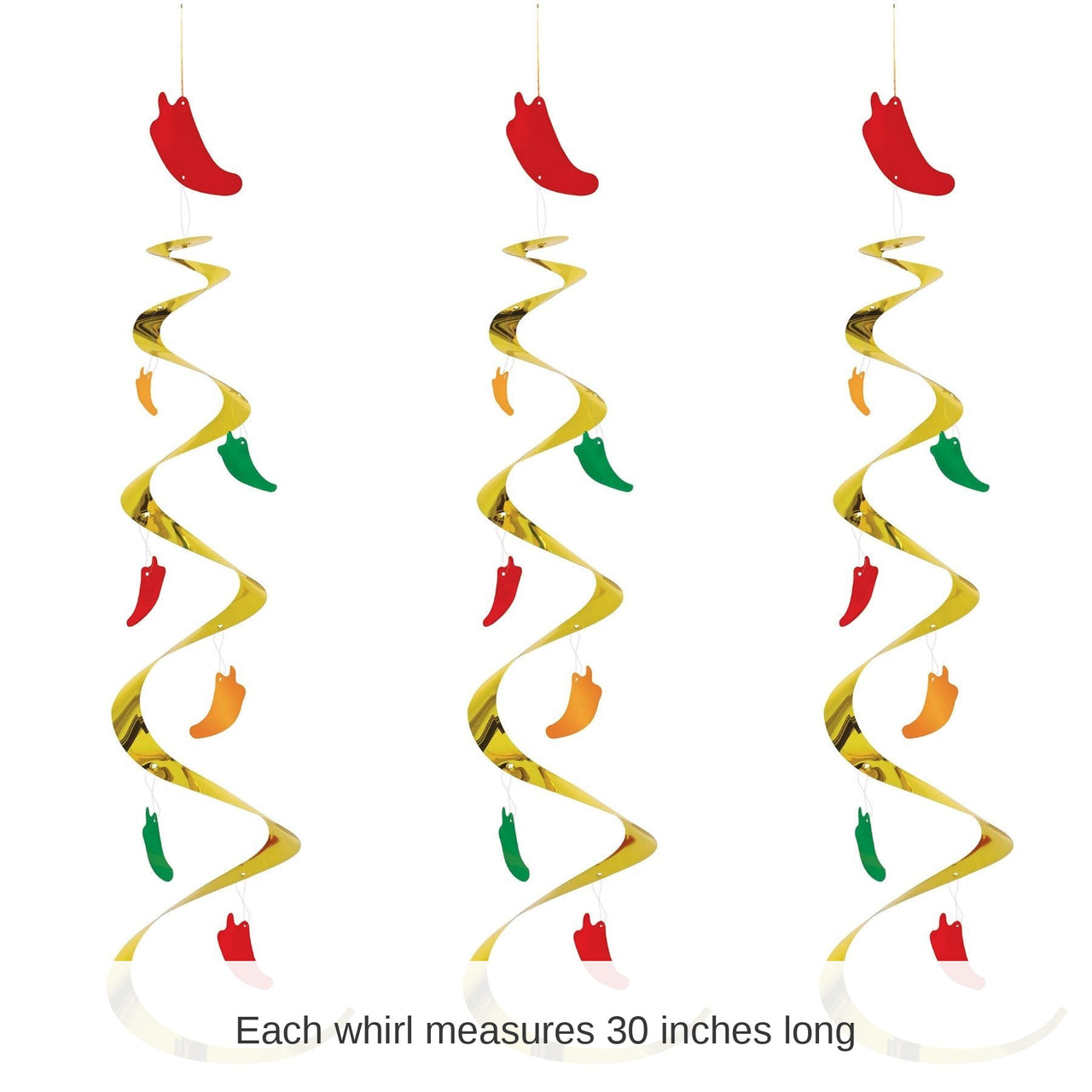 18 Piece Bulk Fiesta Chili Pepper Whirls
