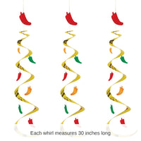 18 Piece Bulk Fiesta Chili Pepper Whirls