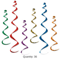 36 Piece Bulk Twirly Party Whirlys Asst colors