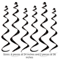 36 Piece Bulk Twirly Party Whirlys black