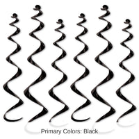 36 Piece Bulk Twirly Party Whirlys black