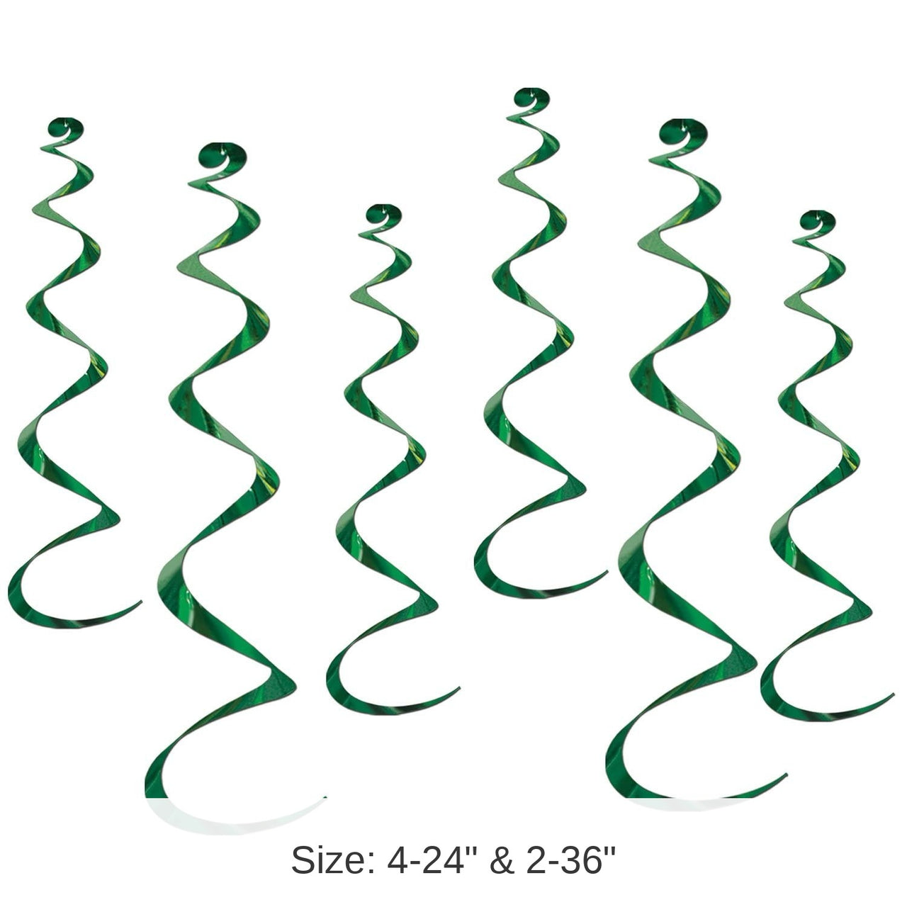 36 Piece Bulk Twirly Party Whirlys green