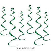 36 Piece Bulk Twirly Party Whirlys green