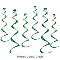 36 Piece Bulk Twirly Party Whirlys green