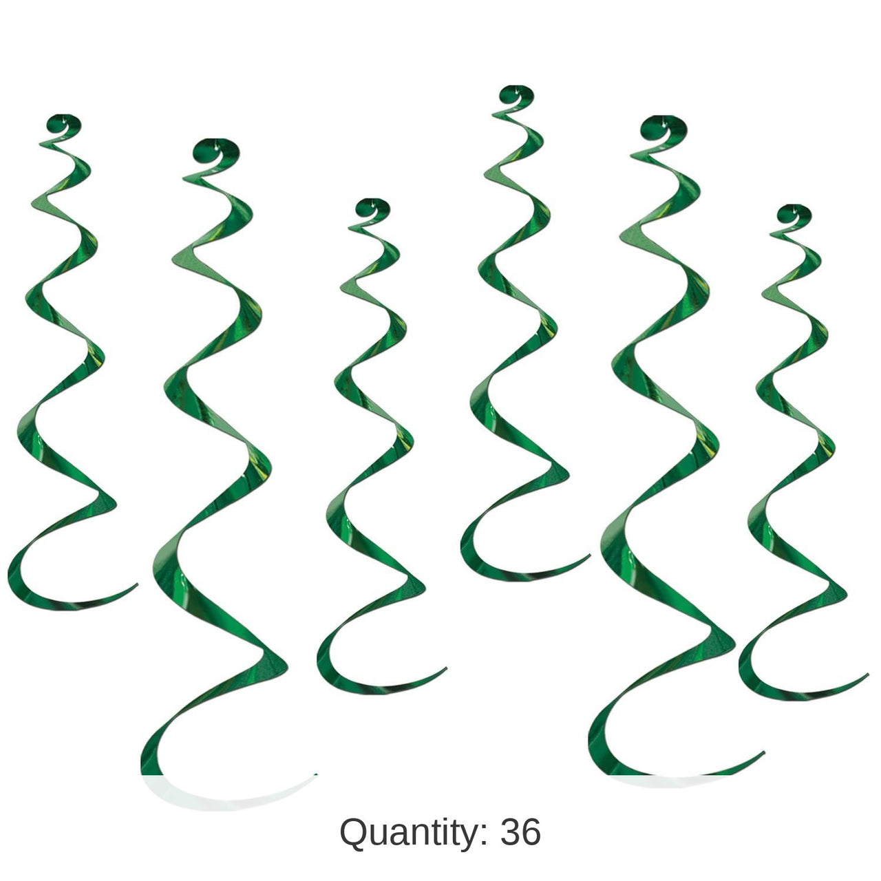 36 Piece Bulk Twirly Party Whirlys green