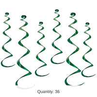 36 Piece Bulk Twirly Party Whirlys green