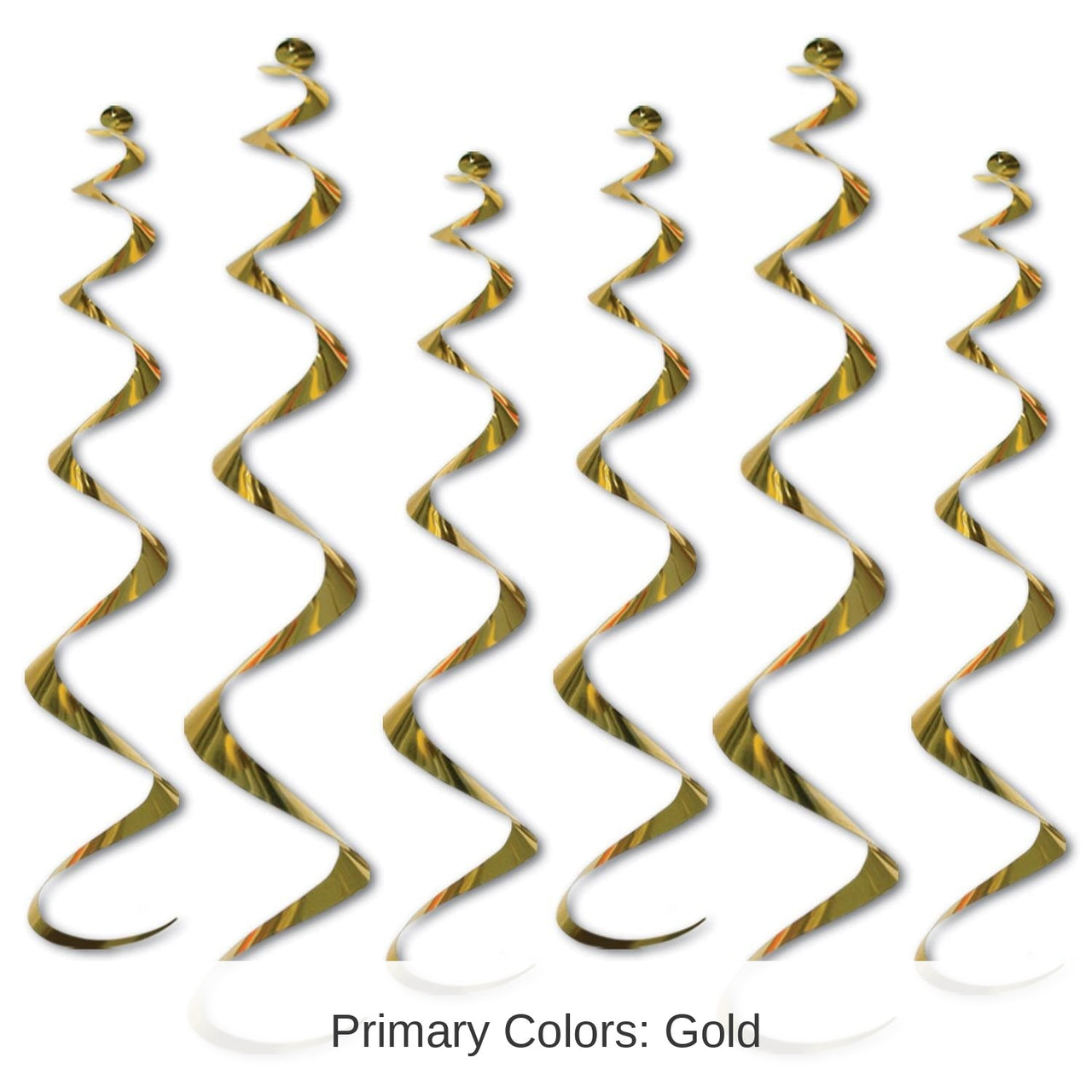 36 Piece Bulk Twirly Party Whirlys gold