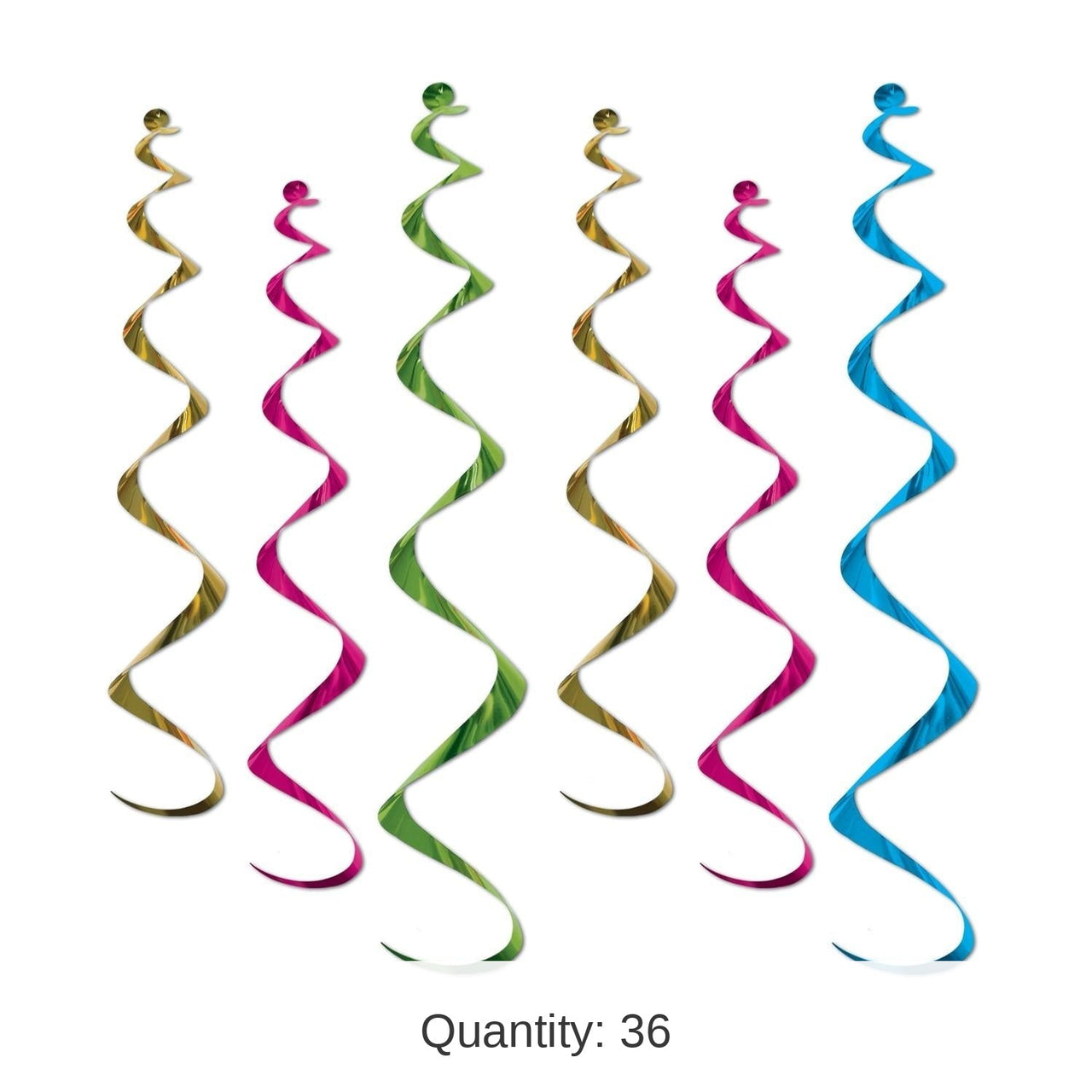 36 Piece Bulk Twirly Party Whirlys Multicolor