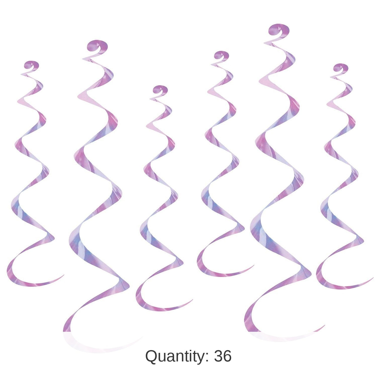 36 Piece Bulk Twirly Party Whirlys opalescent