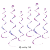36 Piece Bulk Twirly Party Whirlys opalescent