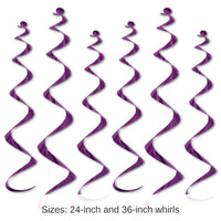 36 Piece Bulk Twirly Party Whirlys purple