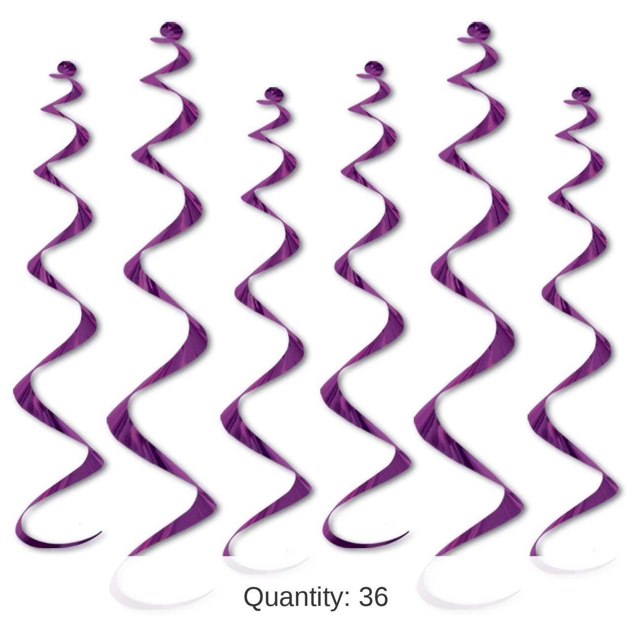36 Piece Bulk Twirly Party Whirlys purple