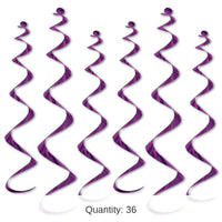 36 Piece Bulk Twirly Party Whirlys purple