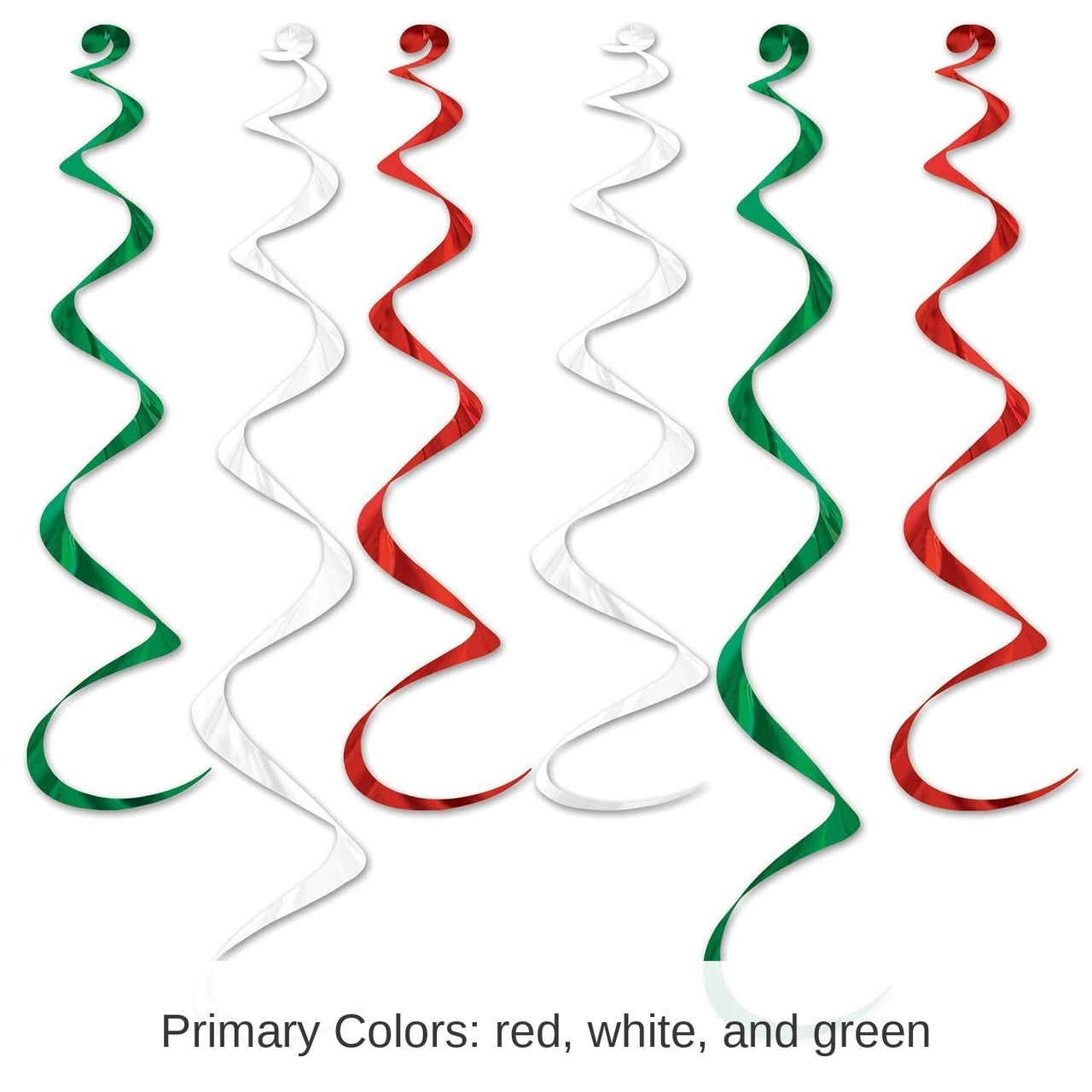 36 Piece Bulk Day of the Dead Twirly Whirlys Asst red - white - green