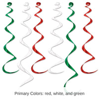 36 Piece Bulk Day of the Dead Twirly Whirlys Asst red - white - green