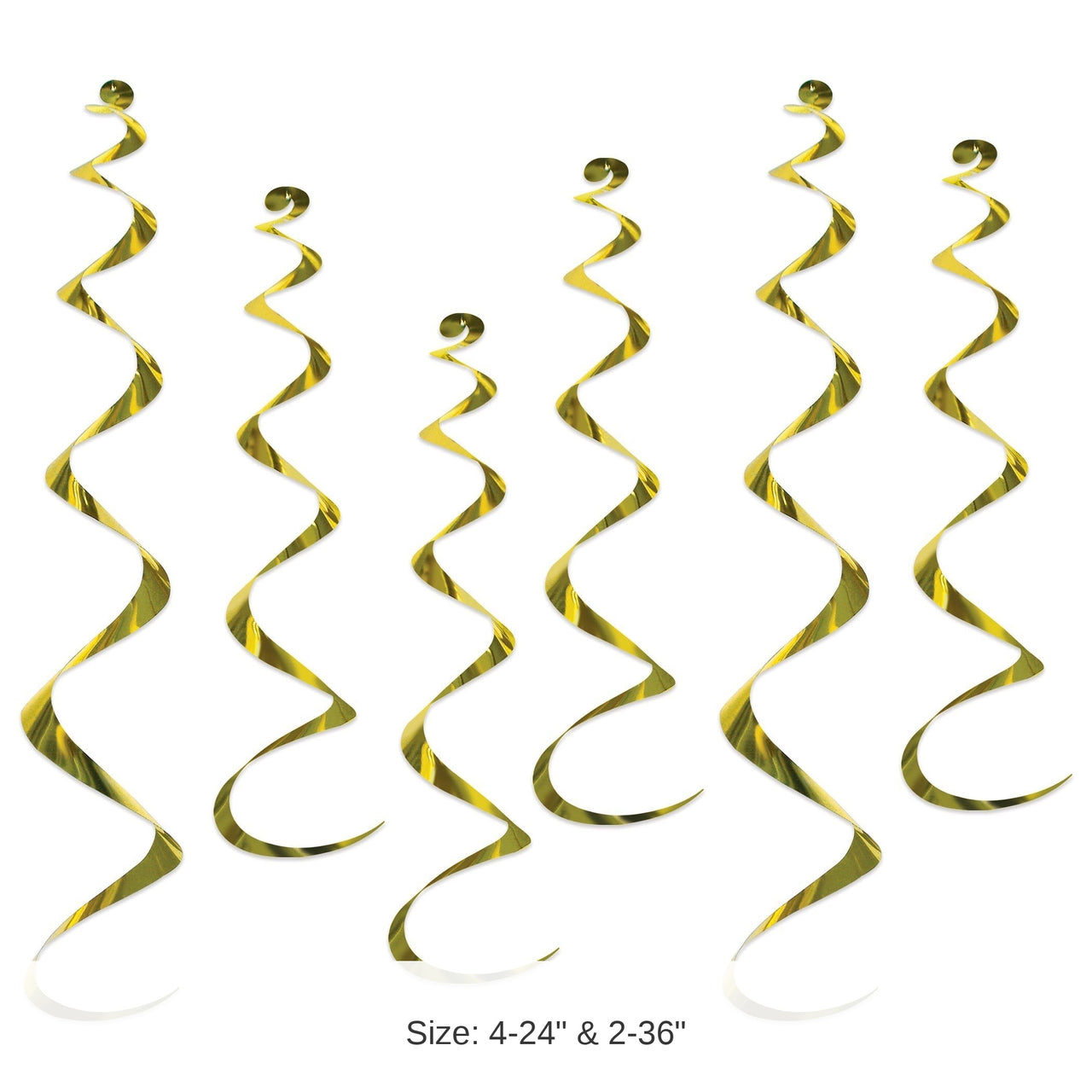 36 Pack Bulk Yellow Twirly Whirlys Hanging Decorations