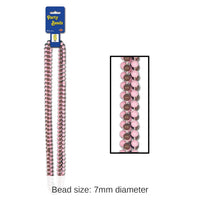 72 Pack Bulk Party Bead Necklaces - Small Round Asst brown/pink