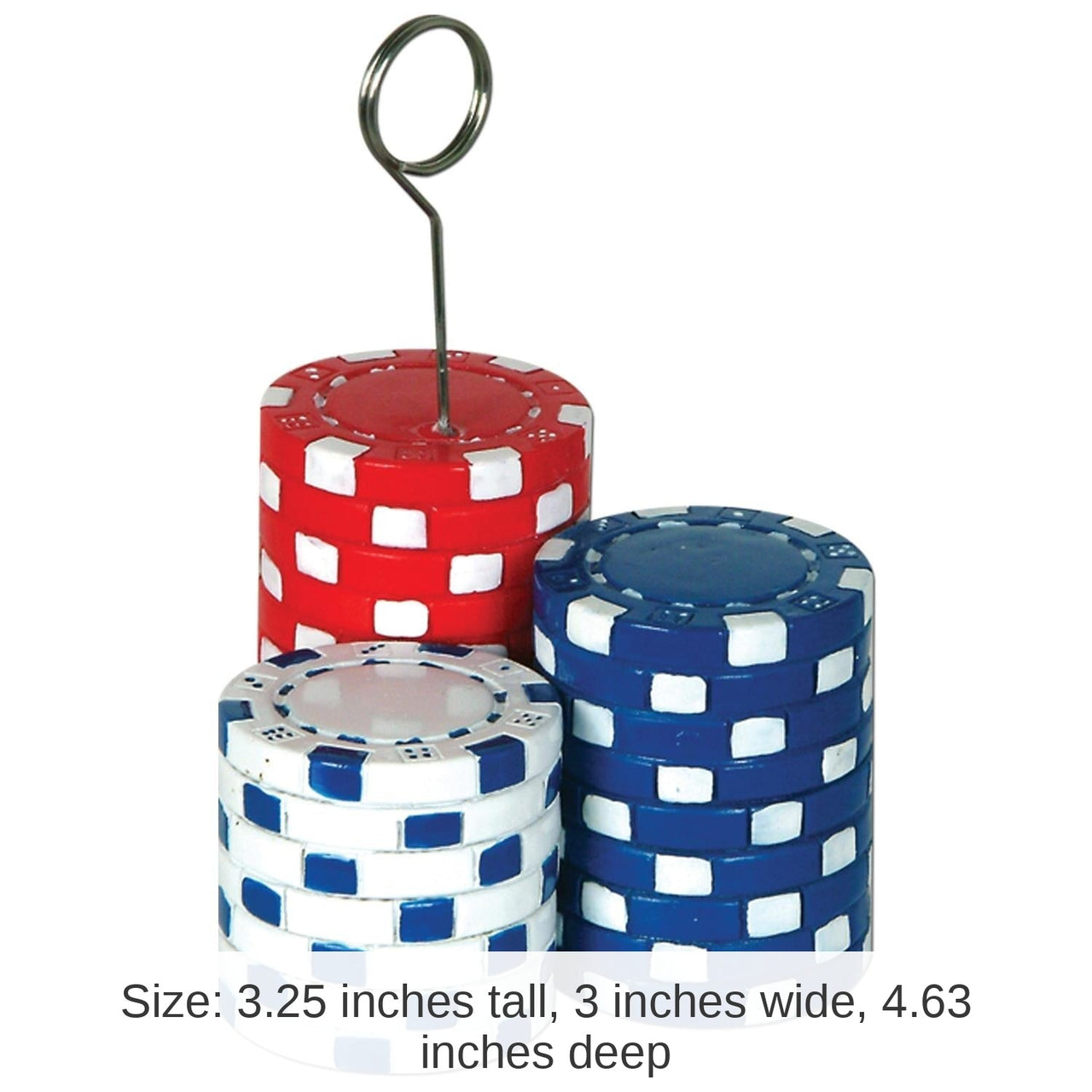 6 Pack Bulk Poker Chips Photo/Balloon Holder
