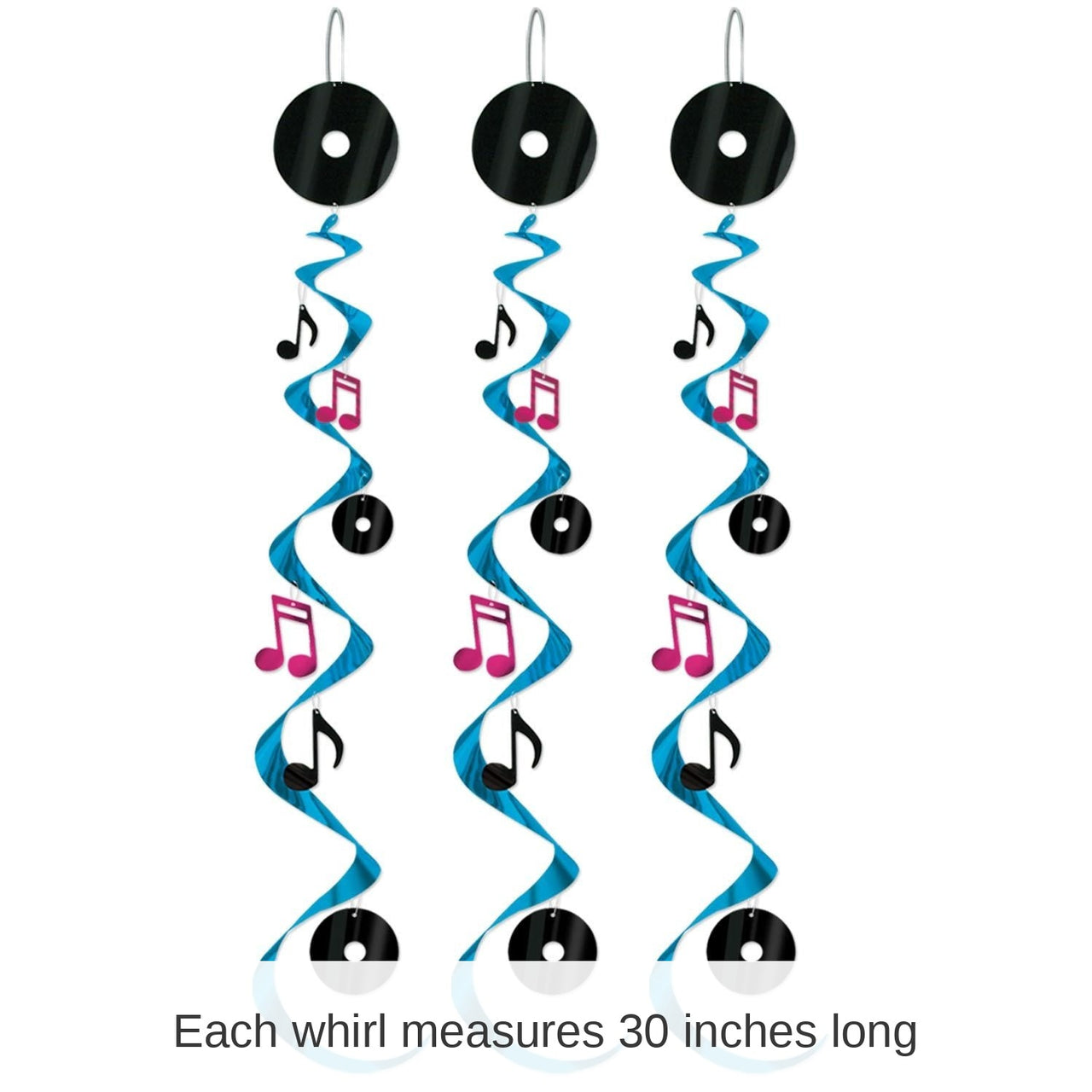 18 Piece Bulk Rock/Roll Party Whirls