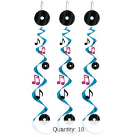 18 Piece Bulk Rock/Roll Party Whirls