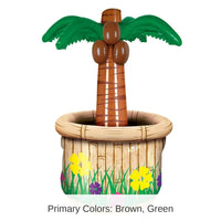 6 Pack Bulk Luau Party Inflatable Palm Tree Cooler