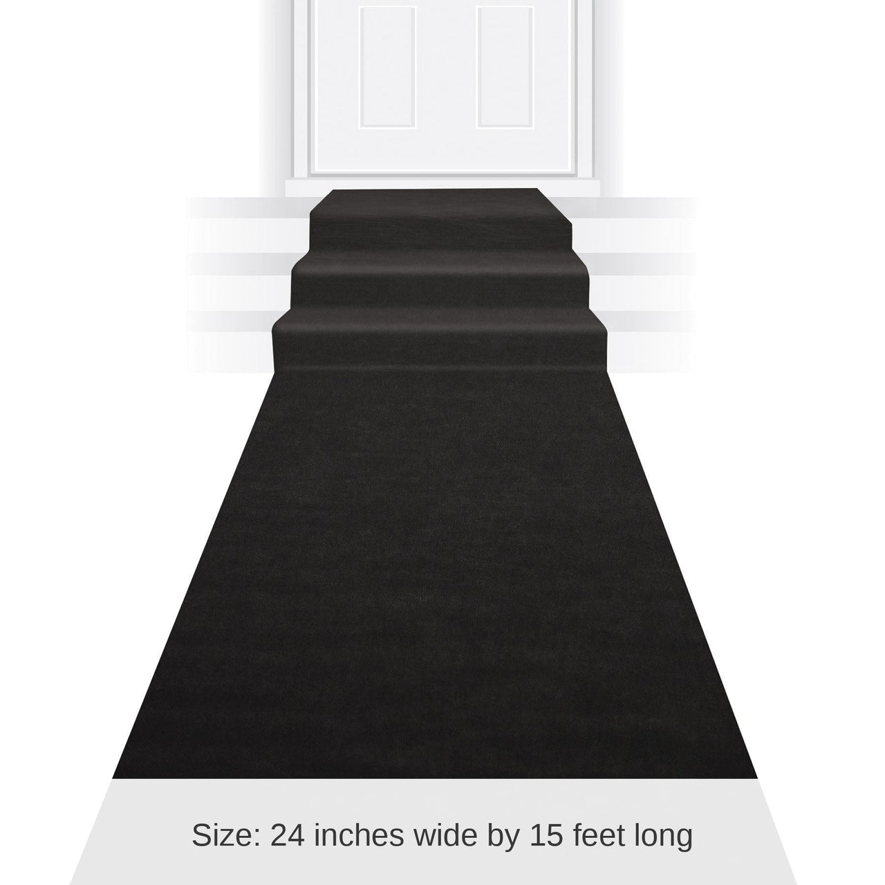 6 Pack Bulk Black Party Carpet Runner