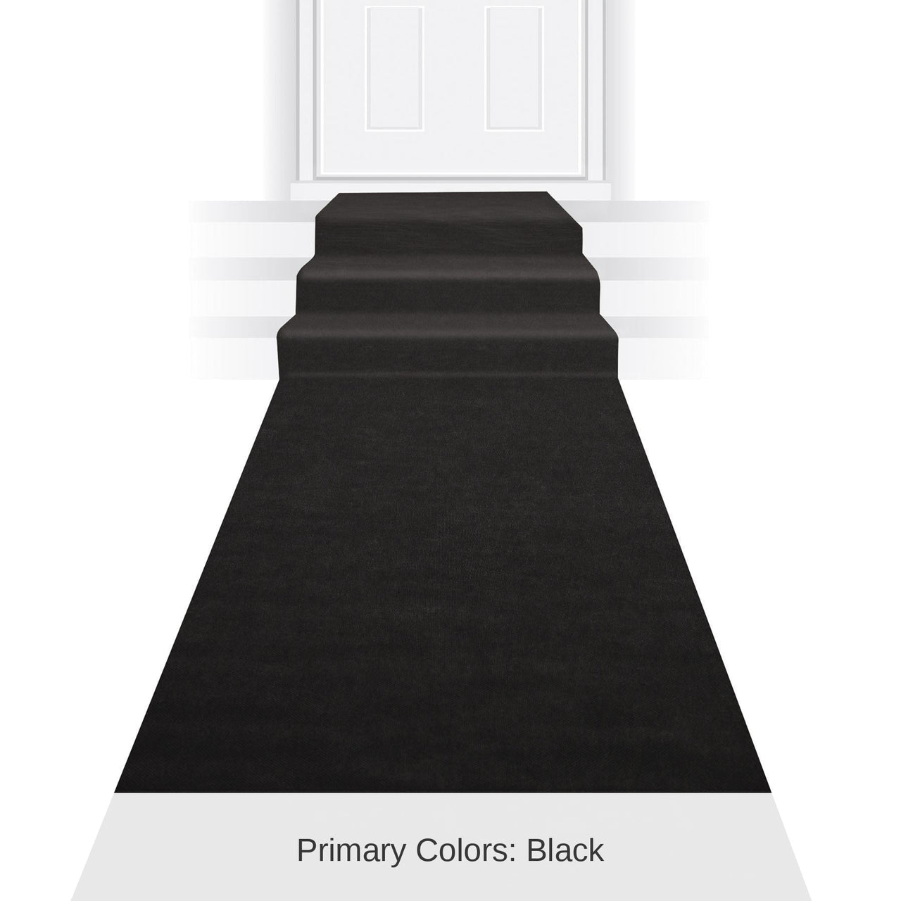 6 Pack Bulk Black Party Carpet Runner