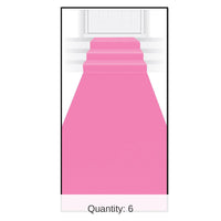 6 Pack Bulk Pink Party Carpet Runner