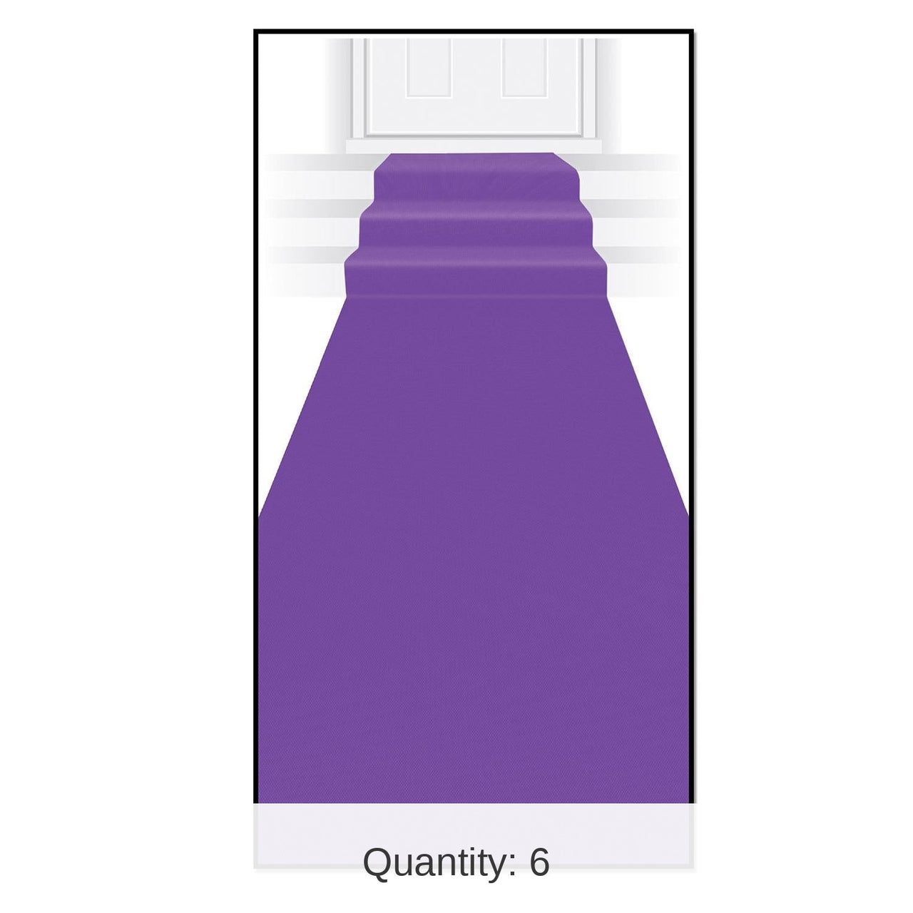 6 Pack Bulk Purple Party Carpet Runner