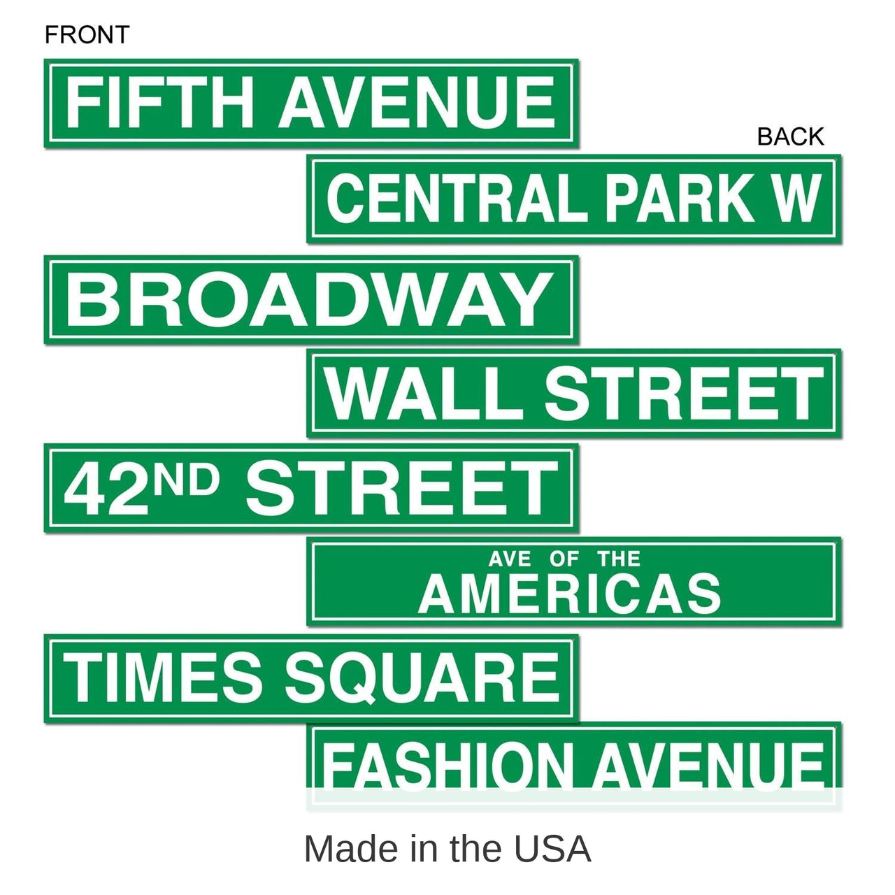 48 Pack Bulk New York City Street Party Sign Cutouts