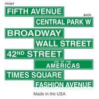 48 Pack Bulk New York City Street Party Sign Cutouts