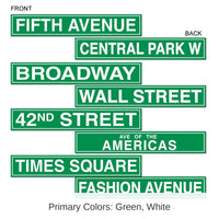 48 Pack Bulk New York City Street Party Sign Cutouts