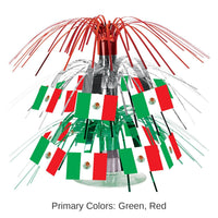 12 Pack Bulk Fiesta Mexican Flag Mini Cascade Centerpiece