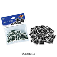 12 Pack Bulk Clapboard/Filmstrip Confetti (0.5 Oz/Pkg)