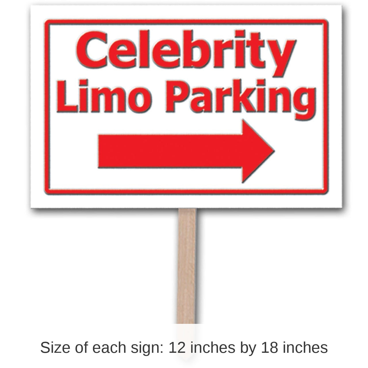 6 Pack Bulk 3-D Plastic Awards Night Party Yard Sign
