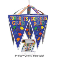 12 Pack Bulk Congrats Grad Graduation Party Pennant Chandelier