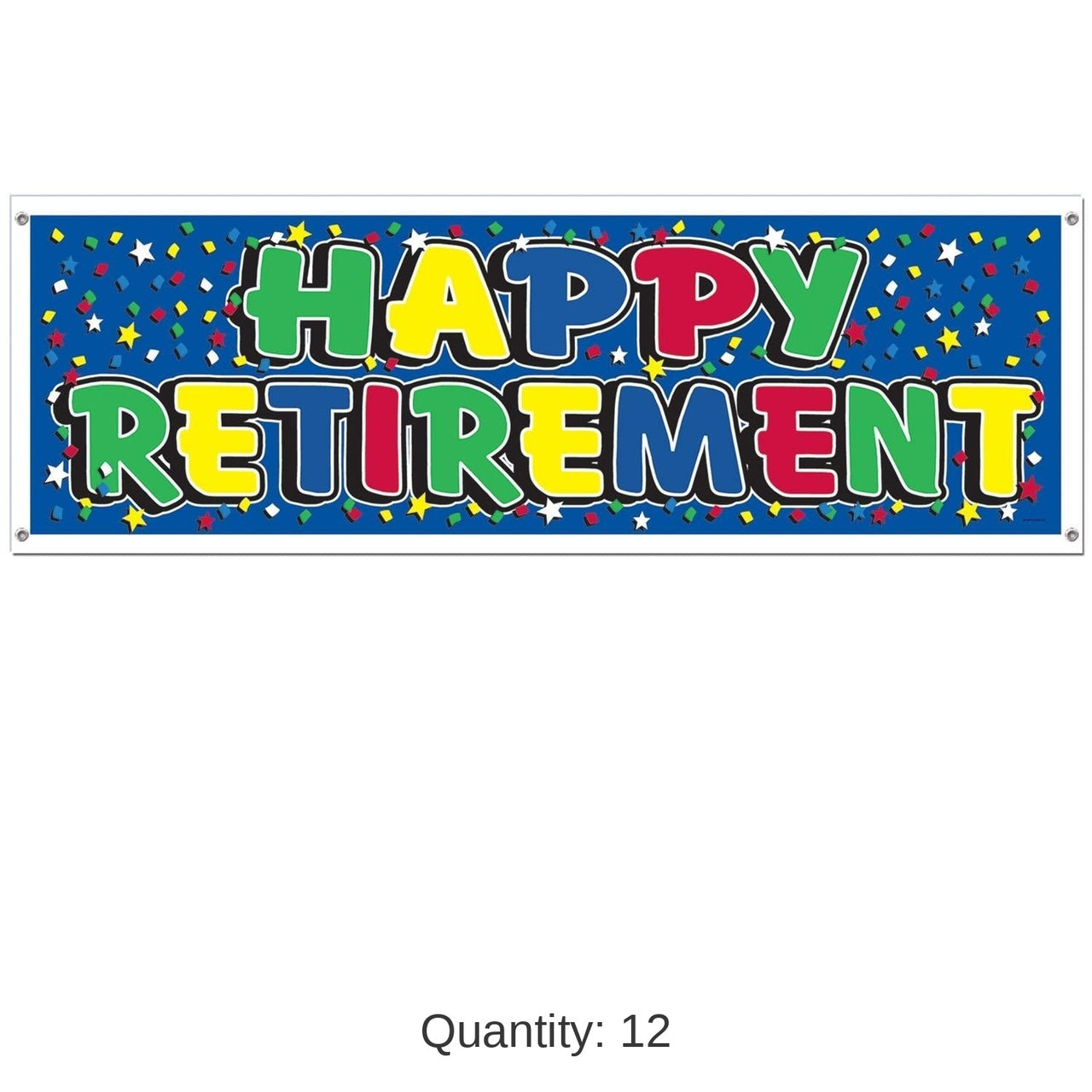 12 Pack Bulk Happy Retirement Party Sign Banner