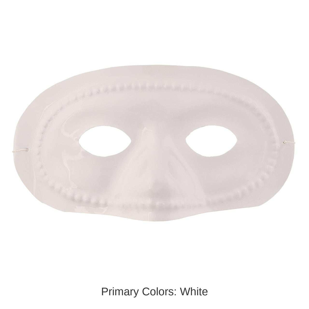 24 Pack Bulk Mardi Gras White Half Mask