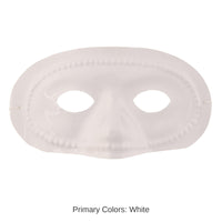 24 Pack Bulk Mardi Gras White Half Mask
