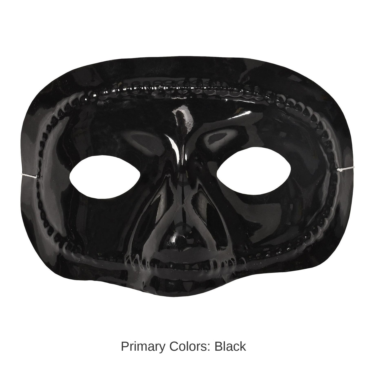 24 Pack Bulk Mardi Gras Black Half Mask