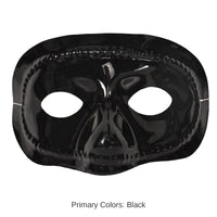 24 Pack Bulk Mardi Gras Black Half Mask
