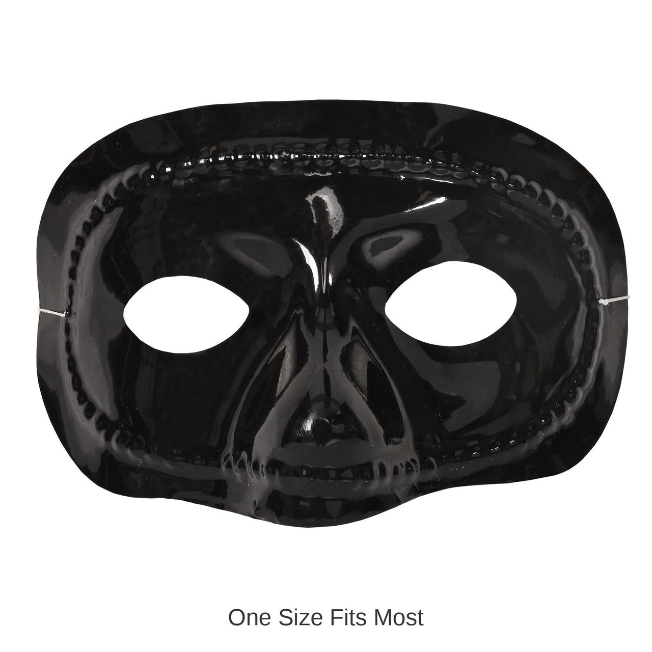 24 Pack Bulk Mardi Gras Black Half Mask