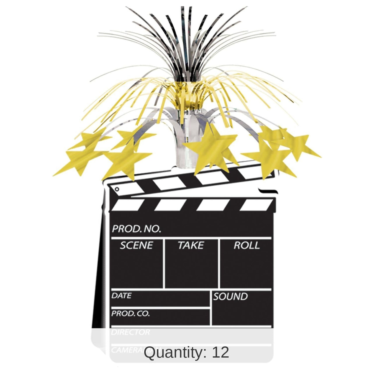 12 Pack Bulk Movie Set Clapboard Party Centerpiece