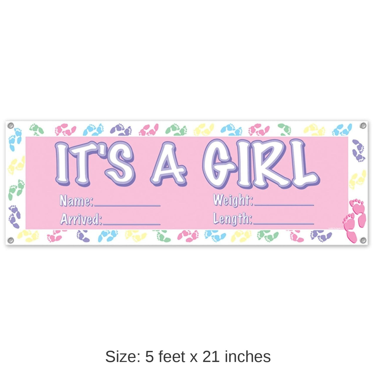 12 Pack Bulk It's A Girl Sign Banner