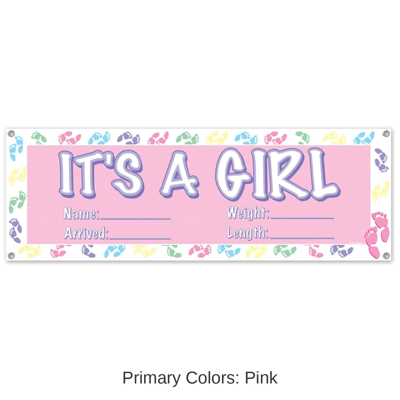 12 Pack Bulk It's A Girl Sign Banner