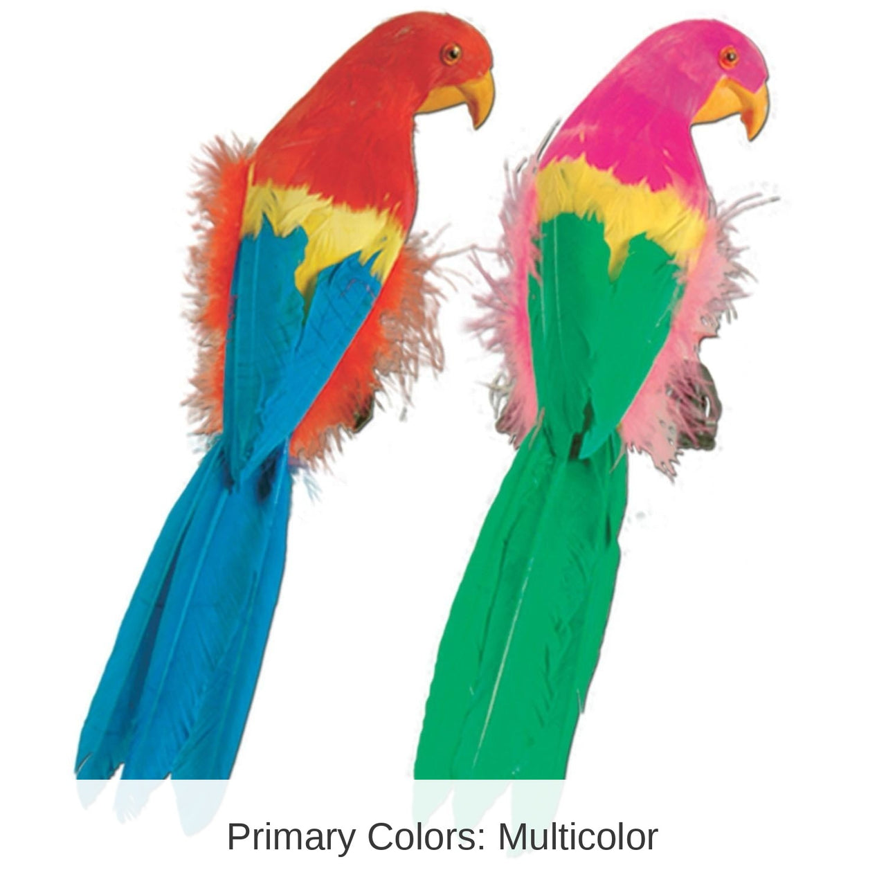 6 Pack Bulk 12 Inch- Luau Party Tropical Parrots, Asst colors