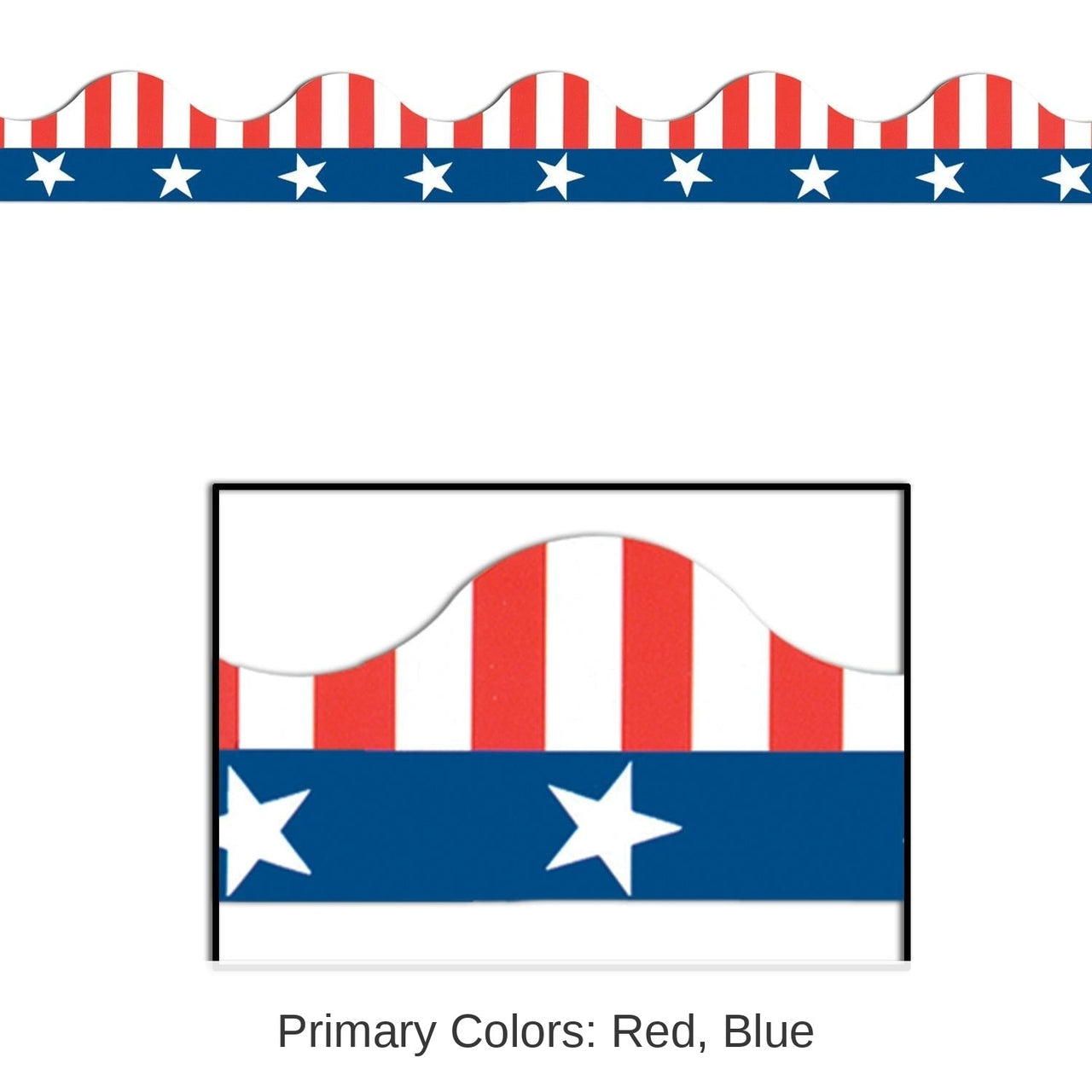 144 Pack Bulk Patriotic Border Trim