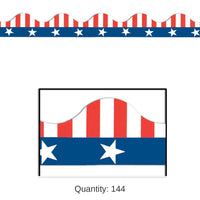 144 Pack Bulk Patriotic Border Trim