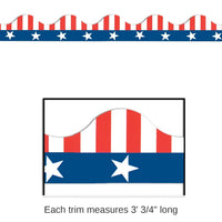 144 Pack Bulk Patriotic Border Trim